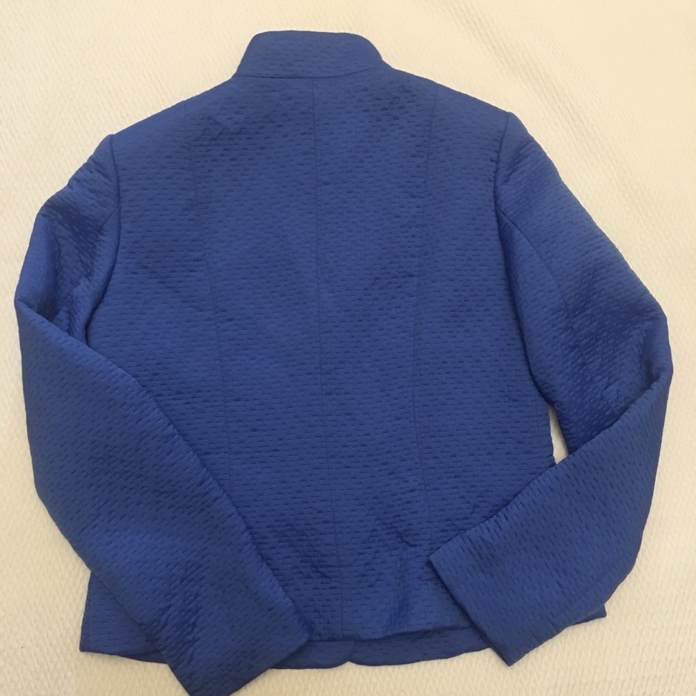 Casual corner sz4 blue pockets blazer buttons career church office - Picture 3 of 6